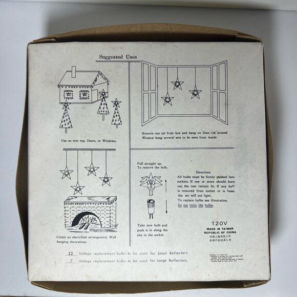 Vintage 70s Christmas Wreath Tree Circle of Light Lighted Tinsel Original Box - Picture 10 of 14